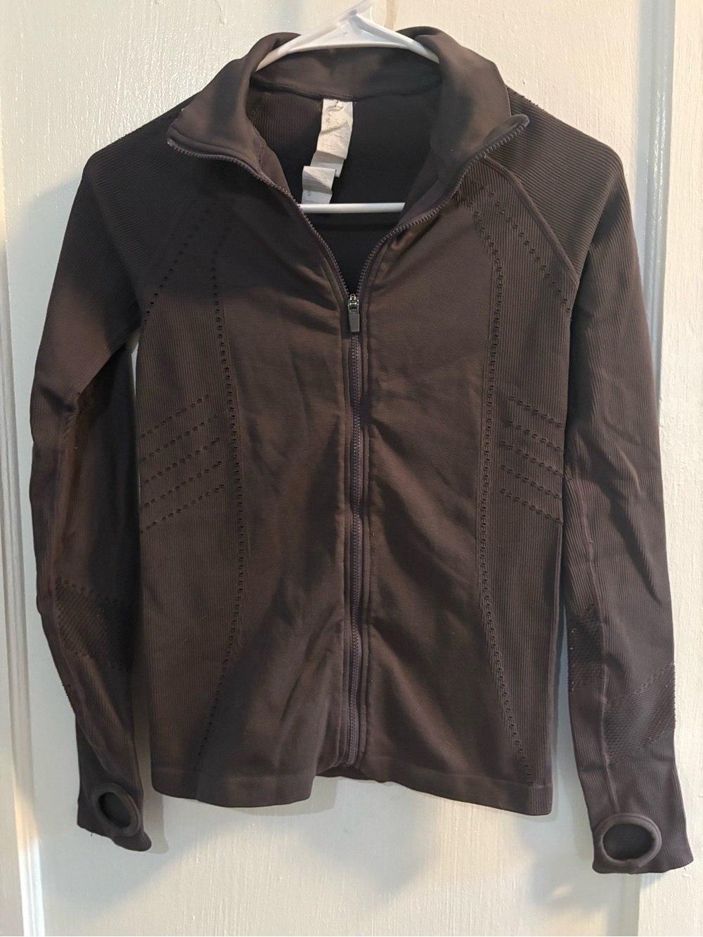 Fabletics Women's Zip-Up Active Jacket - Dark Brown